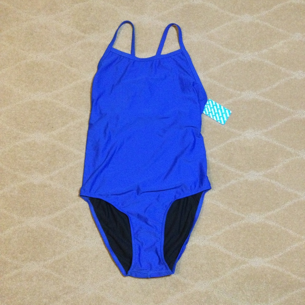 iSwim NWT Essential Thin-Strap One-Piece Swimsuit, 38